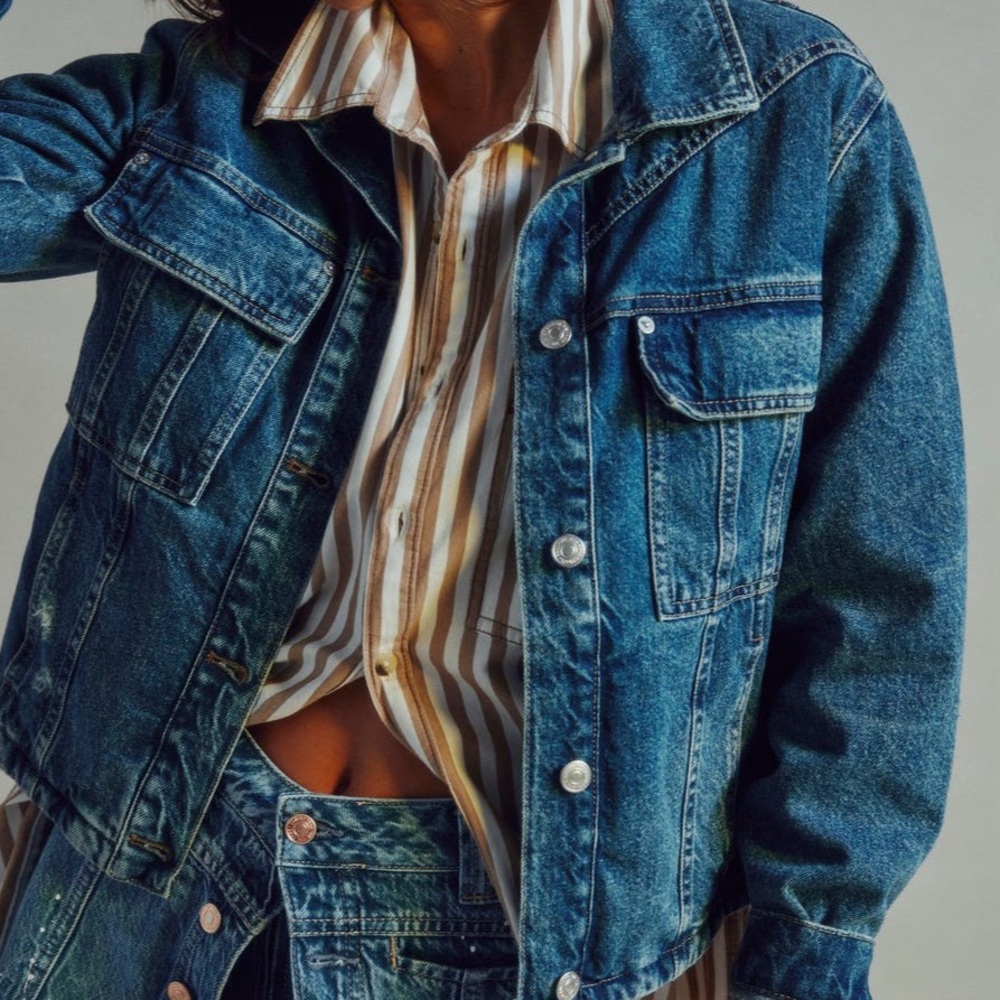 NWT free people Jean jacket size S